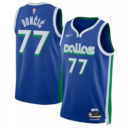 Camiseta Hombre NBA Dallas Mavericks Luka Doncic 77 2022-23 Nike City Edition Azul Swingman